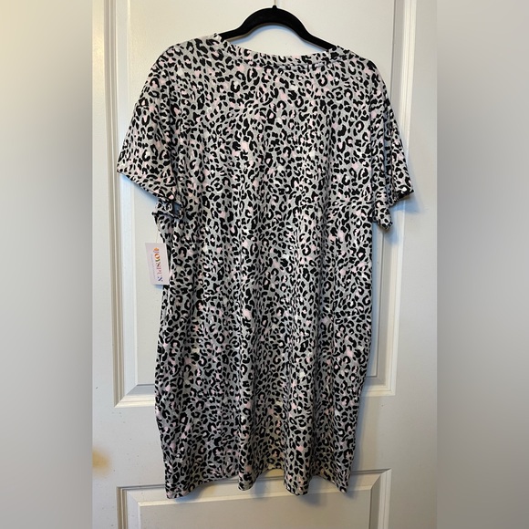 Joyspun L-XL Women's Dreamy Soft Collection Leopard Print Sleepshirt - Picture 6 of 9